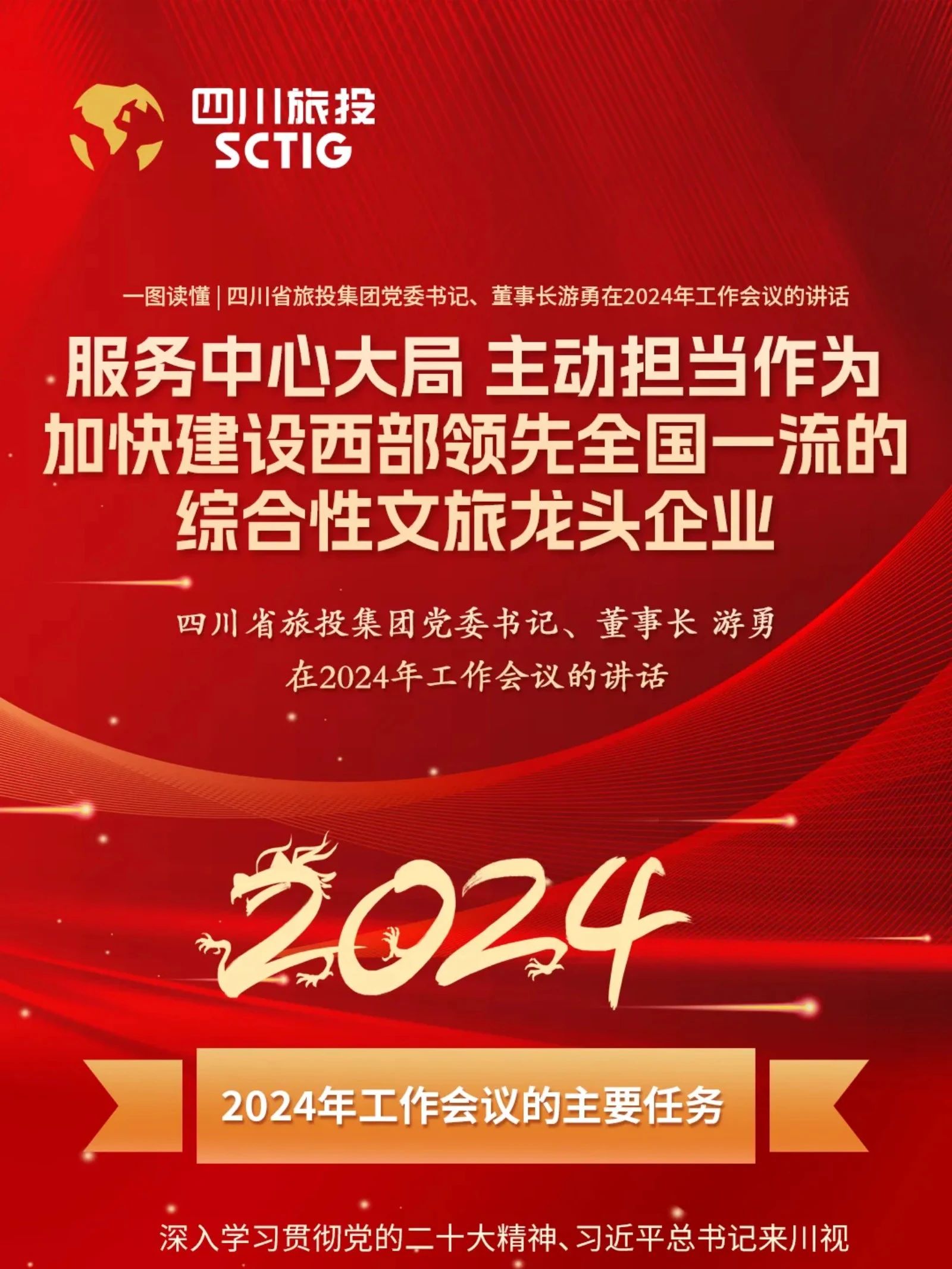 四川省新利体育luck18集团党委书记、董事长游勇在2024年事情集会的讲话